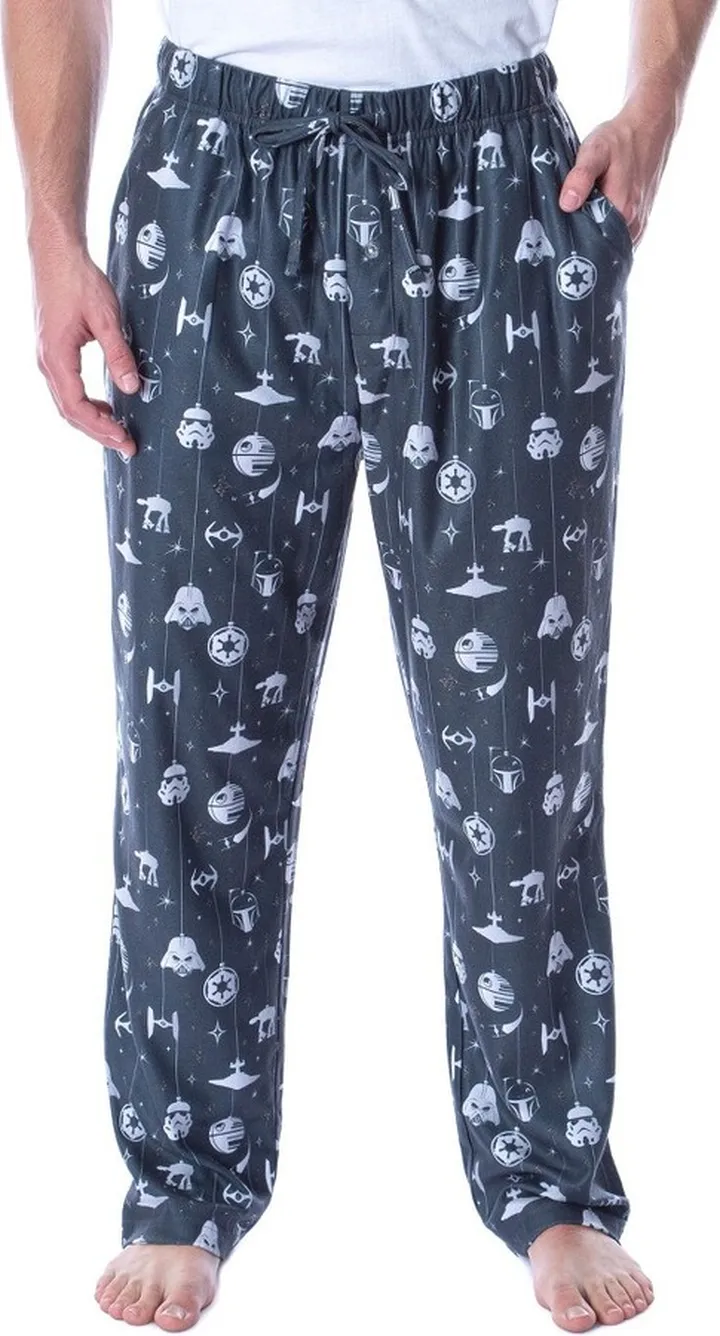 Star Wars Men's Galactic Empire Character Ornaments Lounge Pajama Pants (XXXL) Grey