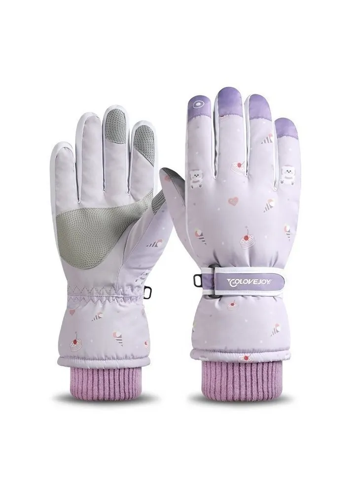 Women's Warm Plush Windproof And Cold Proof Lovely Gloves