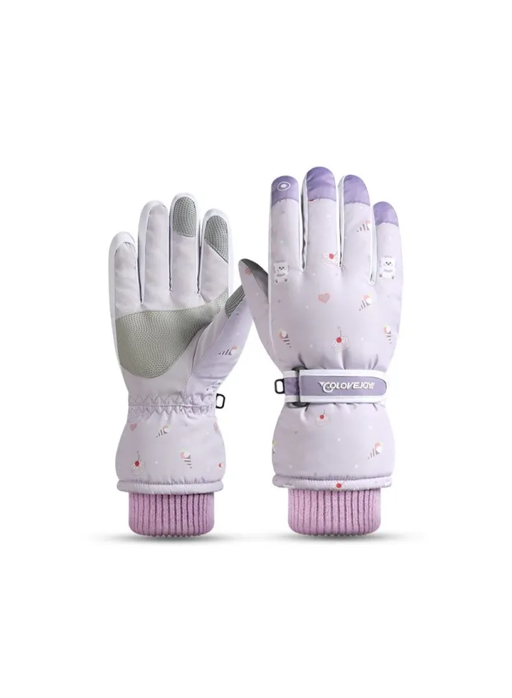 Women's Warm Plush Windproof And Cold Proof Lovely Gloves
