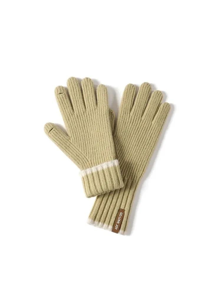 Women's Plush Thermal Knit Touchscreen Thick Gloves
