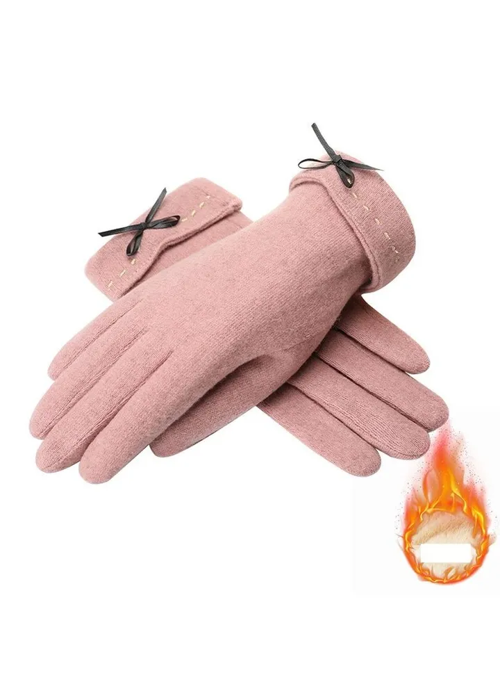 Women's Warm Plush Windproof And Cold Proof Lovely Gloves