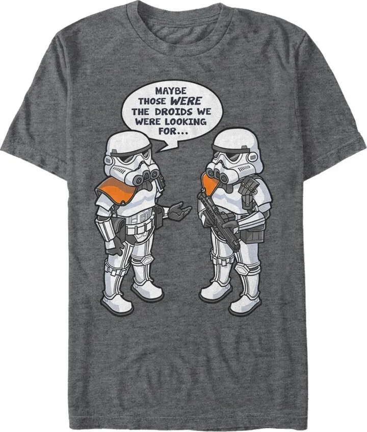 Men's Star Wars Wrong Droids T-Shirt - Charcoal Heather - X Large