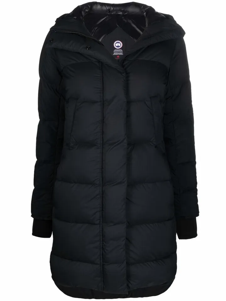 Logo-Patch Feather-Down Padded Coat