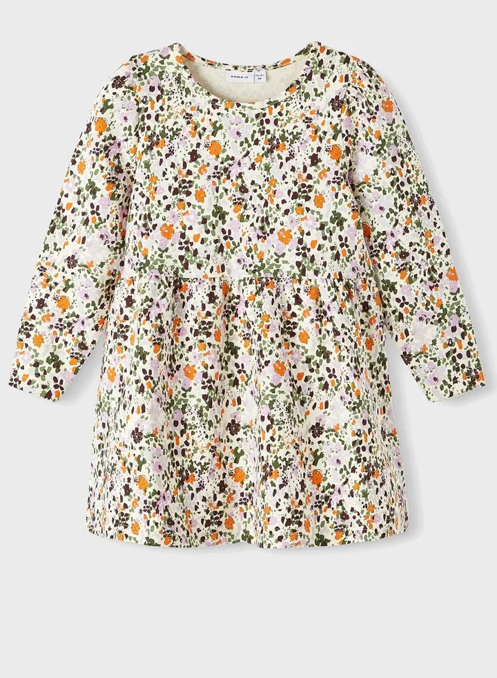 Kids Floral Print Tiered Dress