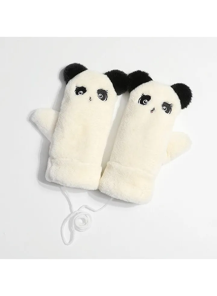 Women's Warm Plush Windproof And Cold Proof Lovely Gloves