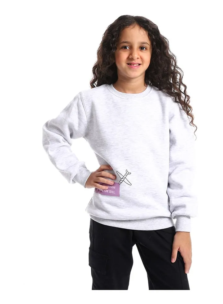 Printed Girls Sweatshirt