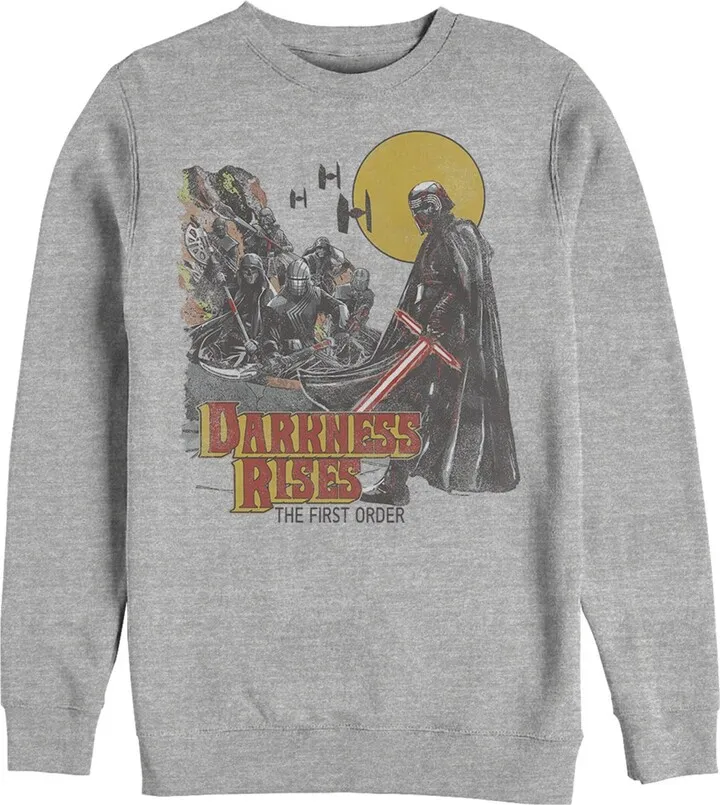Men's Star Wars: The Rise of Skywalker Kylo Ren Darkness Rises Sweatshirt - Athletic Heather - Small