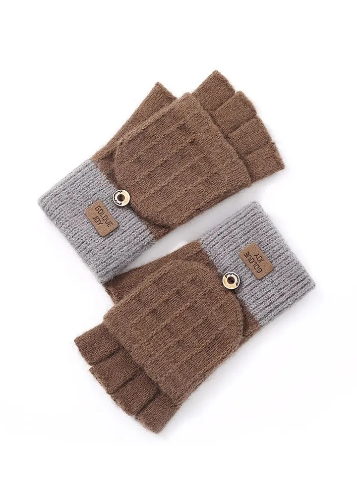 Women's Autumn And Winter Warm Outdoor Windproof Plush Korean Cute Cold Proof Gloves
