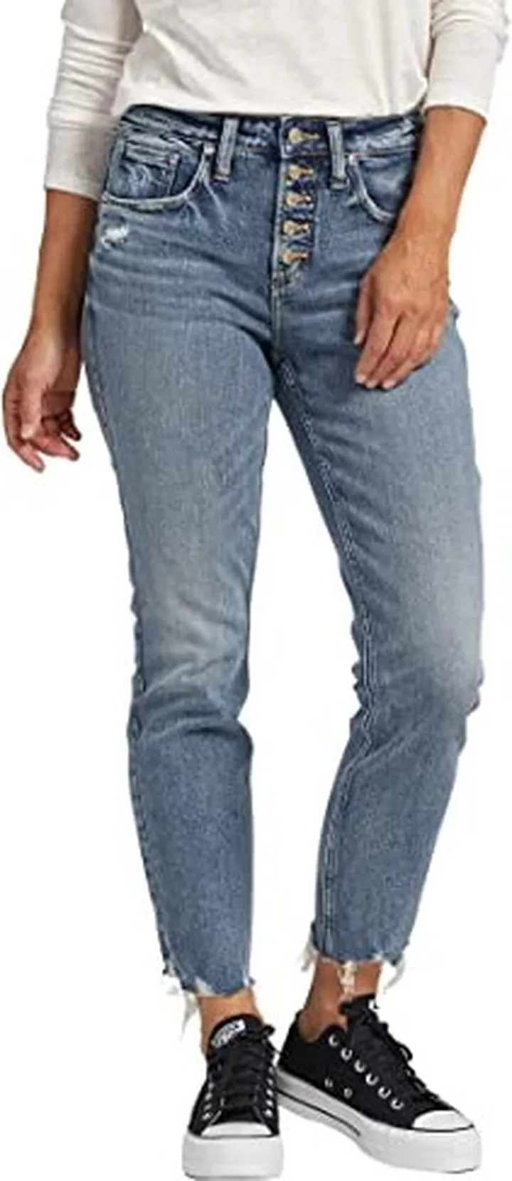 Silver Jeans Co. Women's Beau Mid Rise Slim Leg Jeans