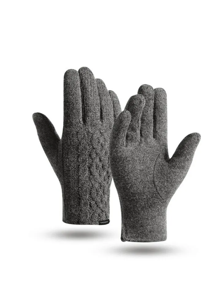 Outdoor Windproof And Waterproof Sports Riding Plush Gloves In Winter