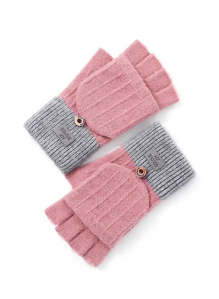 Women's Autumn And Winter Warm Outdoor Windproof Plush Korean Cute Cold Proof Gloves