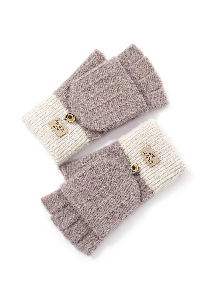 Women's Autumn And Winter Warm Outdoor Windproof Plush Korean Cute Cold Proof Gloves