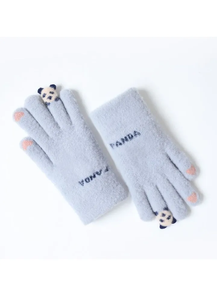 Women's Plush Thermal Knit Touchscreen Thick Gloves