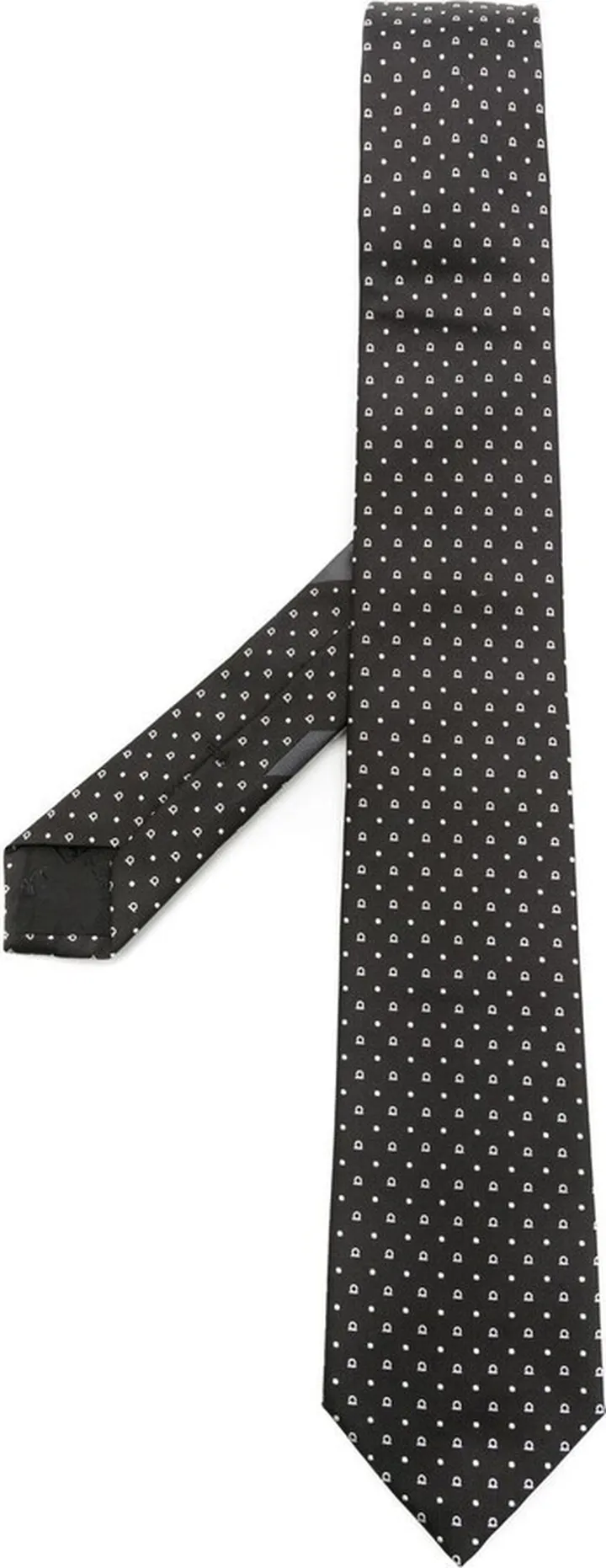 Gancini jacquard silk tie