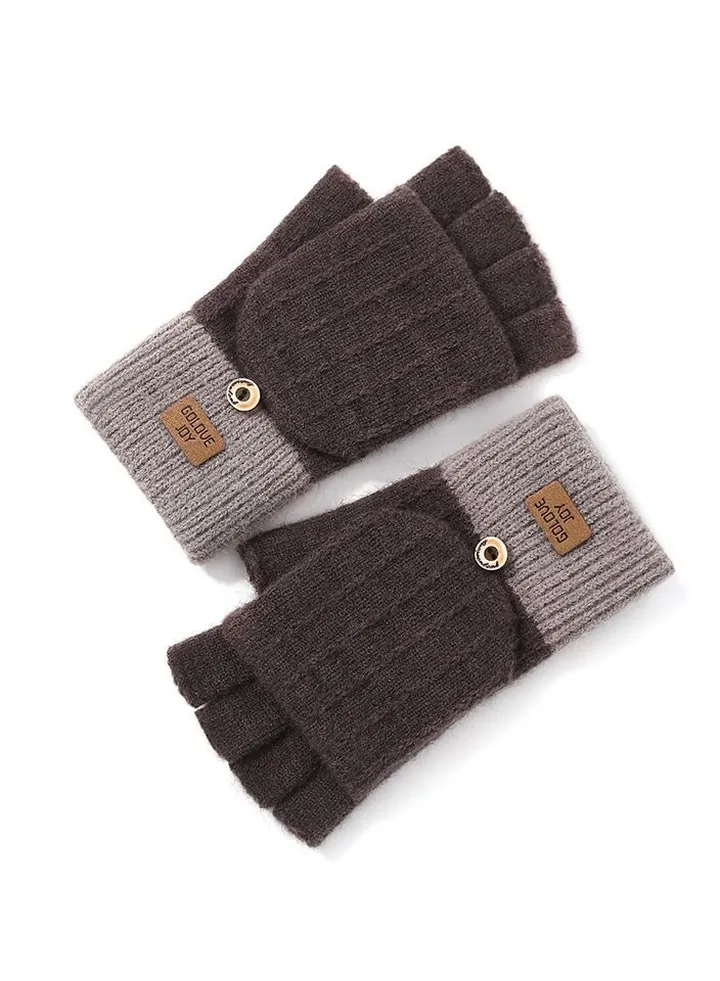 Women's Autumn And Winter Warm Outdoor Windproof Plush Korean Cute Cold Proof Gloves