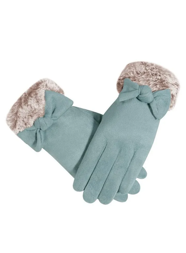 Women's Outdoor Plush Warm And Cold Proof Gloves In Winter