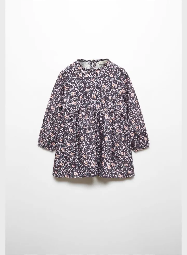 Kids Floral Print Midi Dress