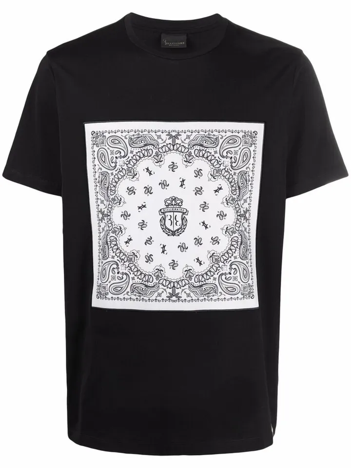 crest motif T-shirt