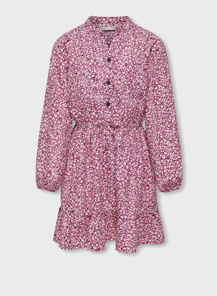 Kids Floral Print Midi Dress