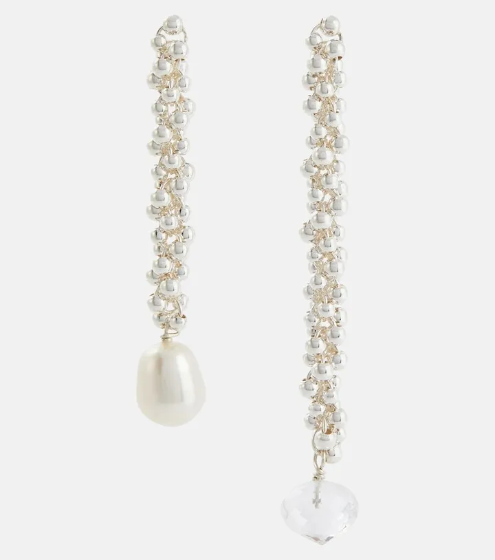 The Reunion Of The Stars pearl and sterling silver earrings