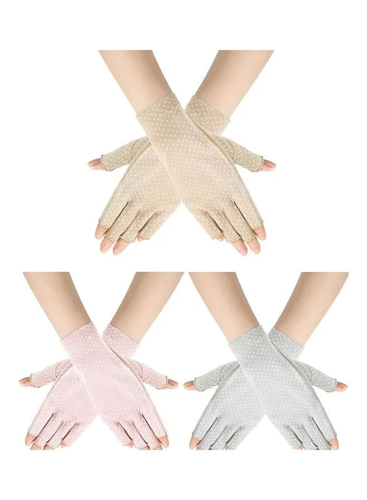 3 Pair Casual Printed Gloves Multicolour