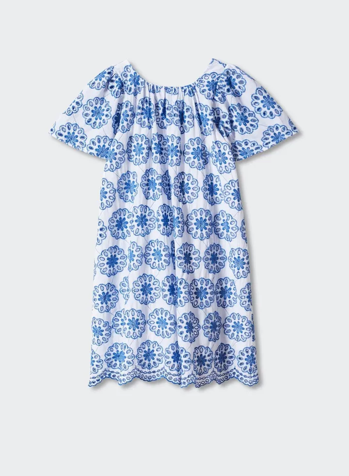 Kids Floral Embroidery Dress