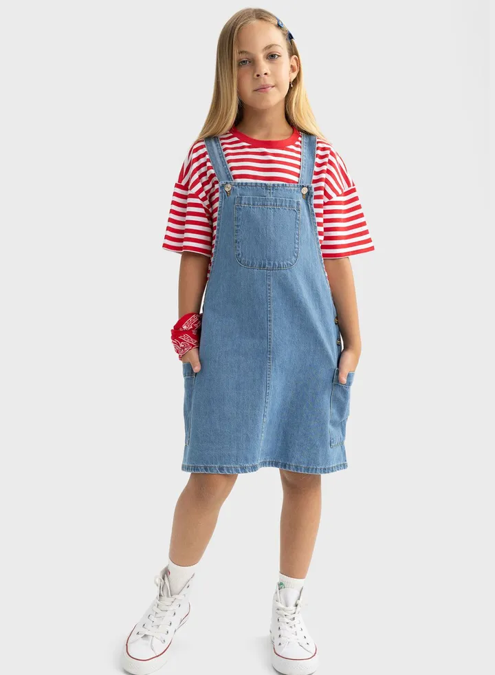 Kids Stripe Midi Dress