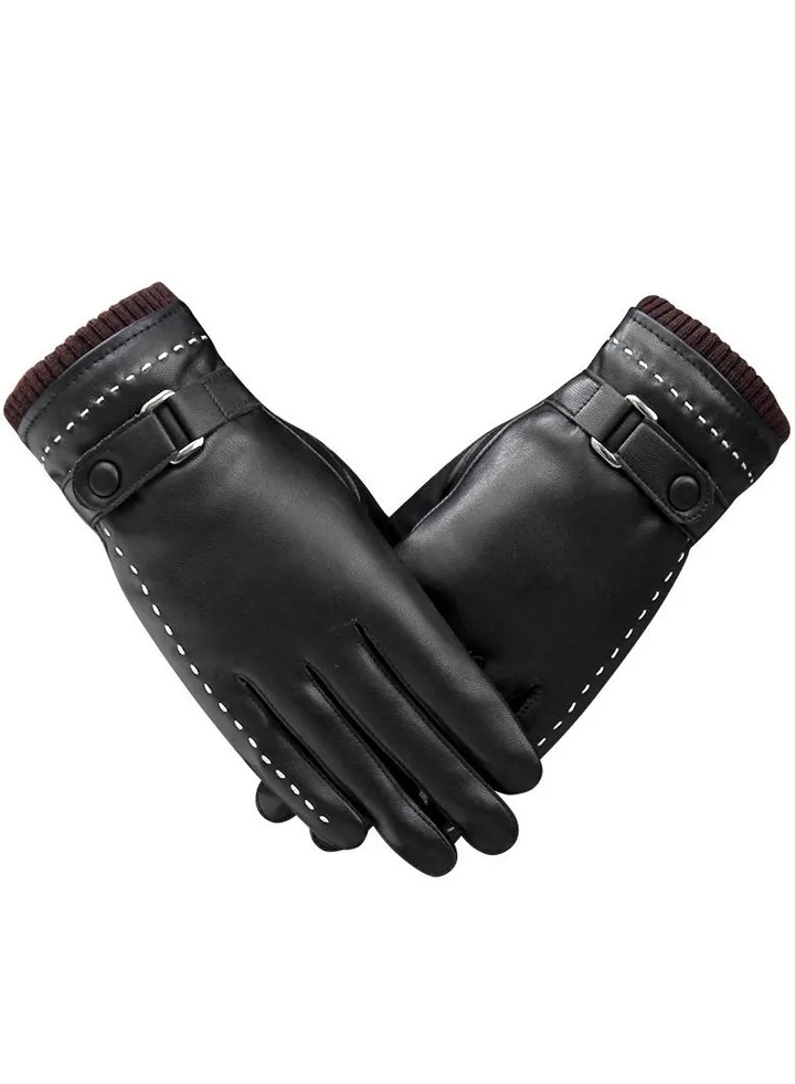 Driving Women's Luxurious PU Leather Winter Autumn Driving Keep Warm Gloves CashmerePopular