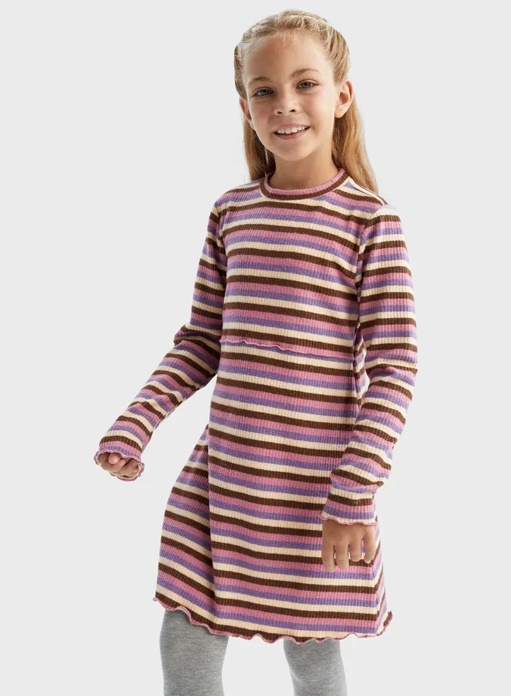 Kids Stripe Midi Dress
