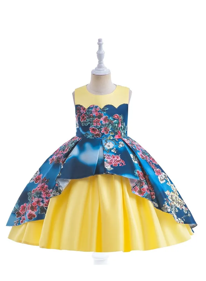 Girl Dress Kids Elegant Ruffle Party Wedding Bridesmaid Birthday Princess Flower Dress