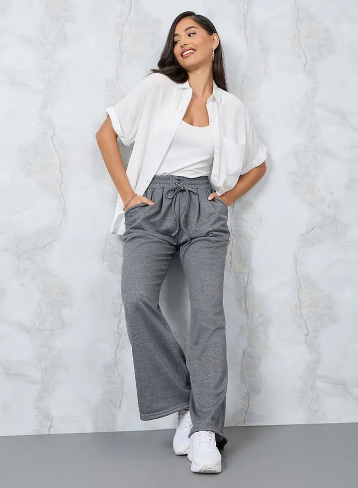 Super Wide Leg High Rise Joggers