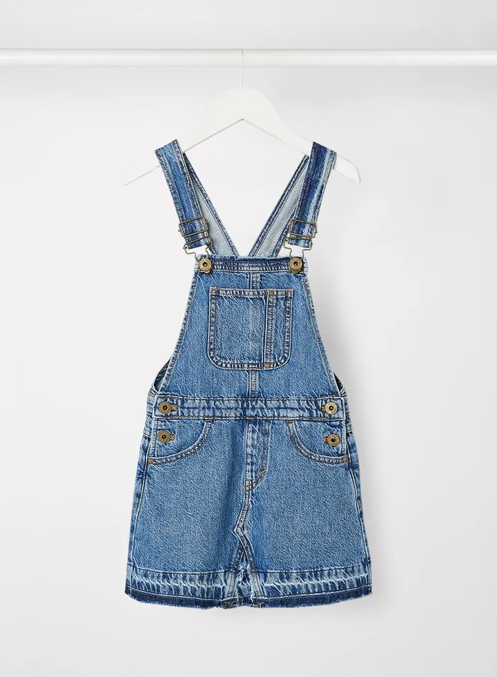 Kids/Teen Denim Dungaree Dress Blue