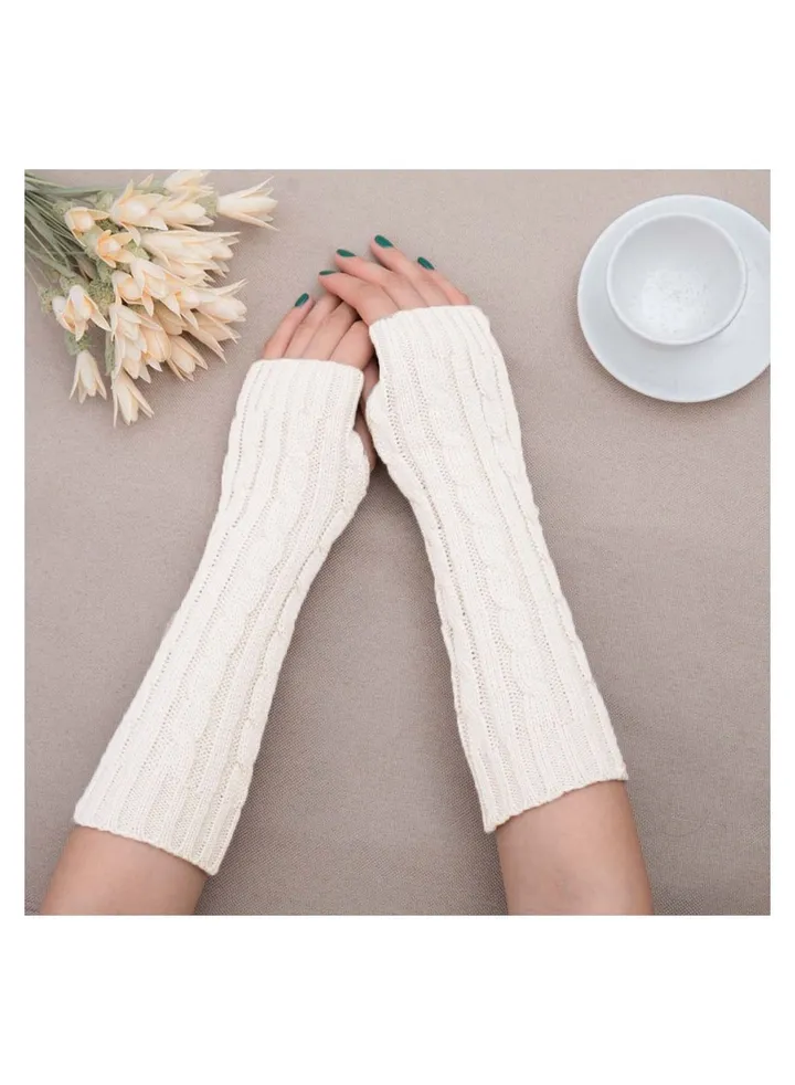 Fingerless Cotton Polyester Gloves Sleeves