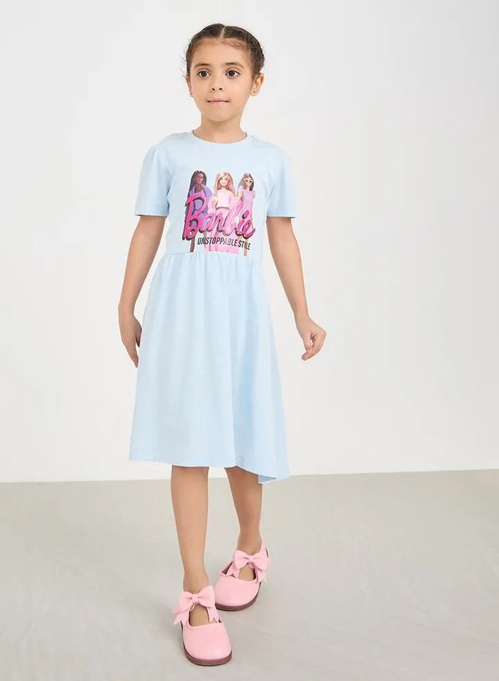 Barbie Graphic Print Casual Dress