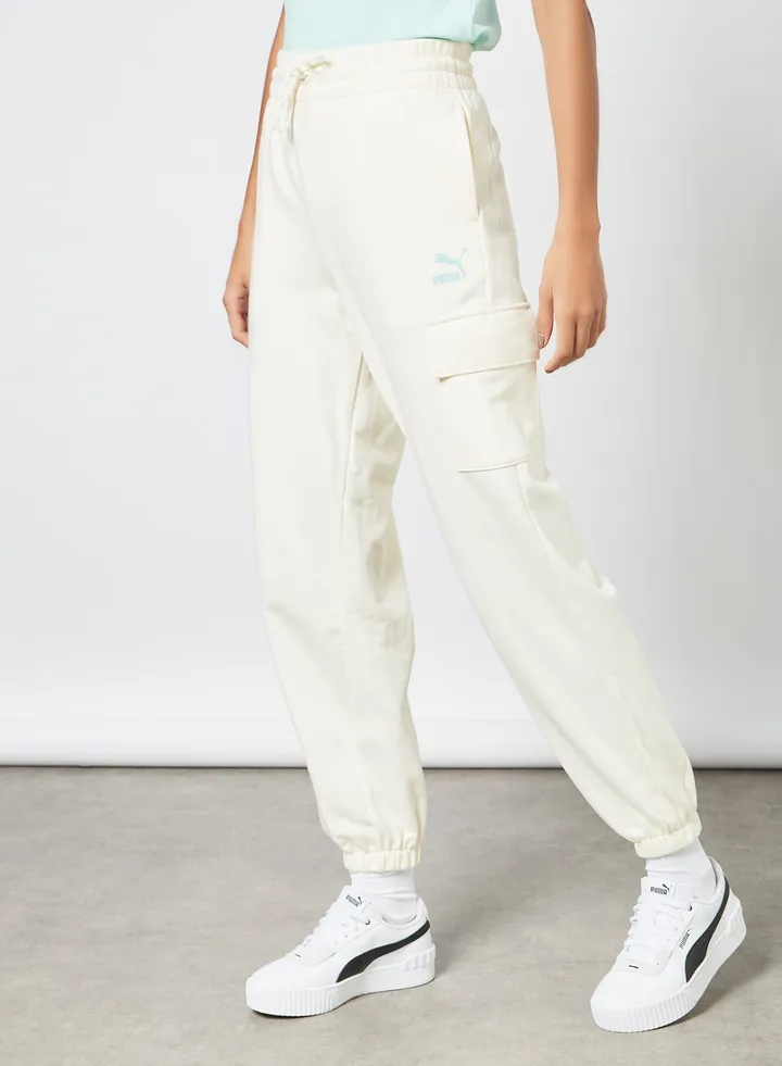 CLSX Cargo Sweatpants White