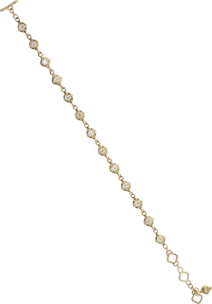 Women's 18K Gold Diamond Scroll Bracelet