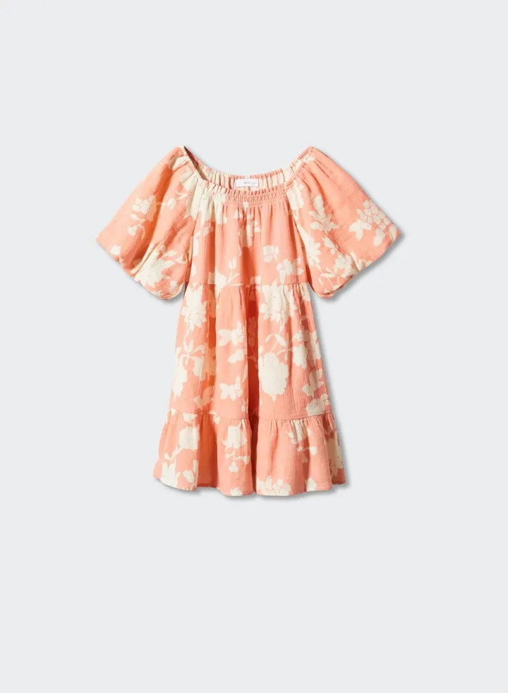 Kids Pleated Ruffle Midi Dress