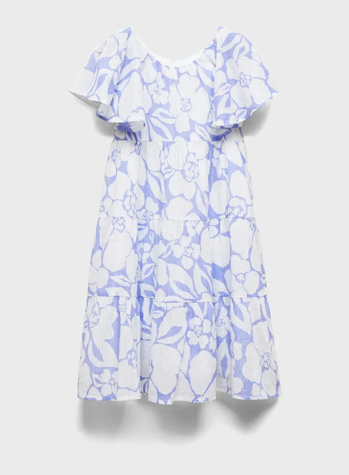 Kids Floral Puff Sleeve Dress