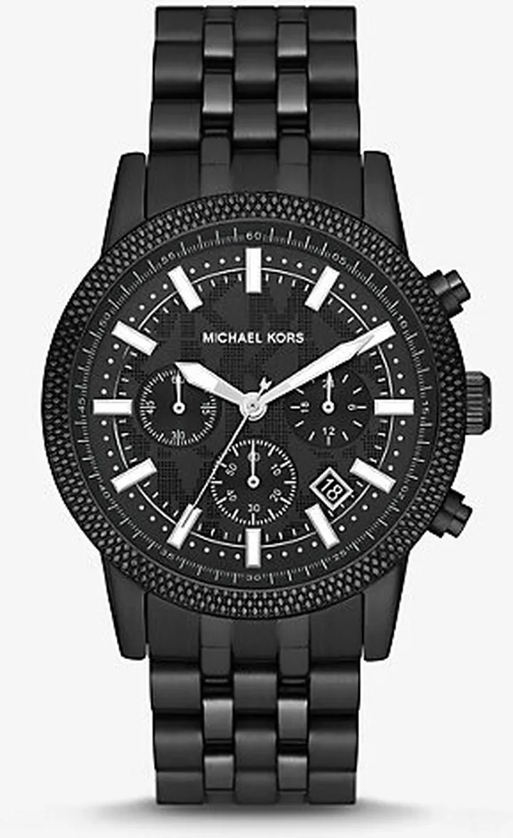 Oversized Hutton Black-Tone Watch