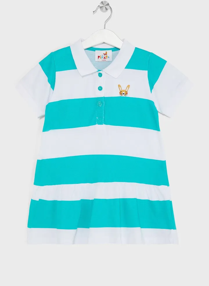 Girls Stripe Polo Dress