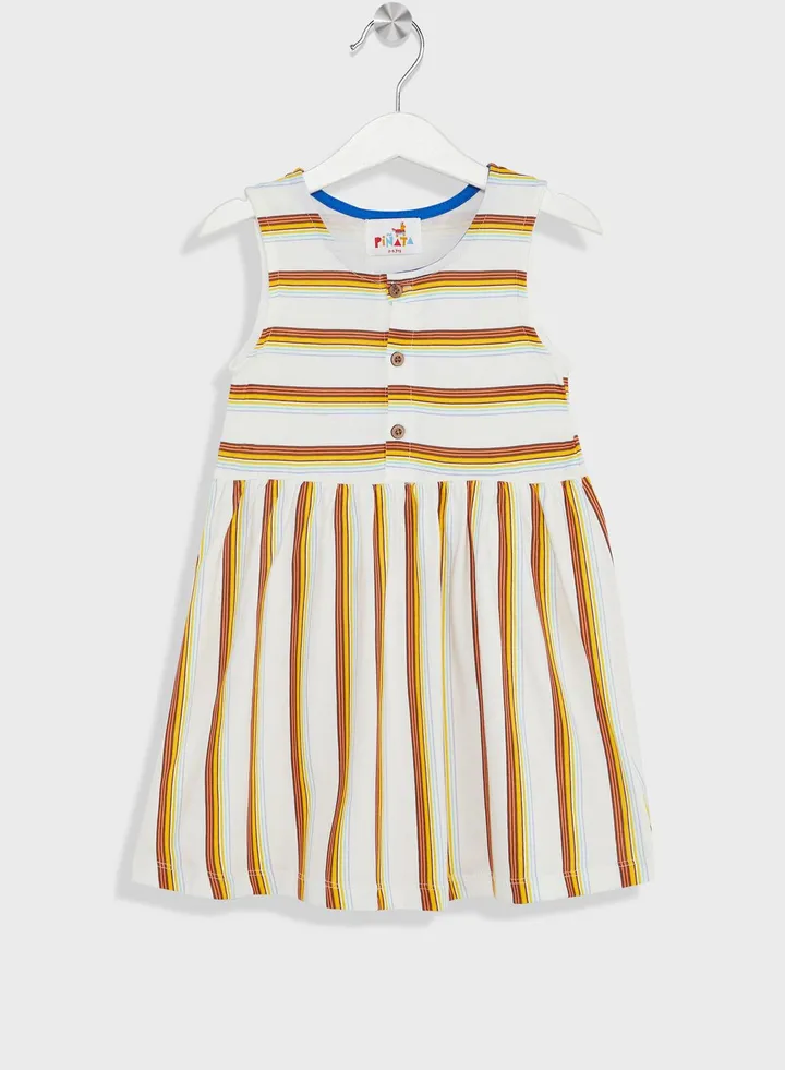 Girls Stripe Sleeveless Dress