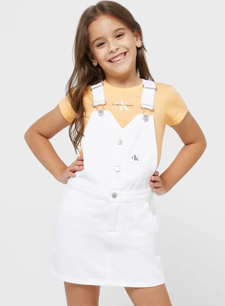 Kids Denim Dungaree Dress