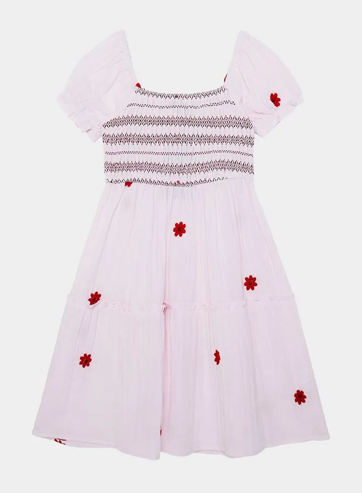 Embroidered Detail Casual Dress