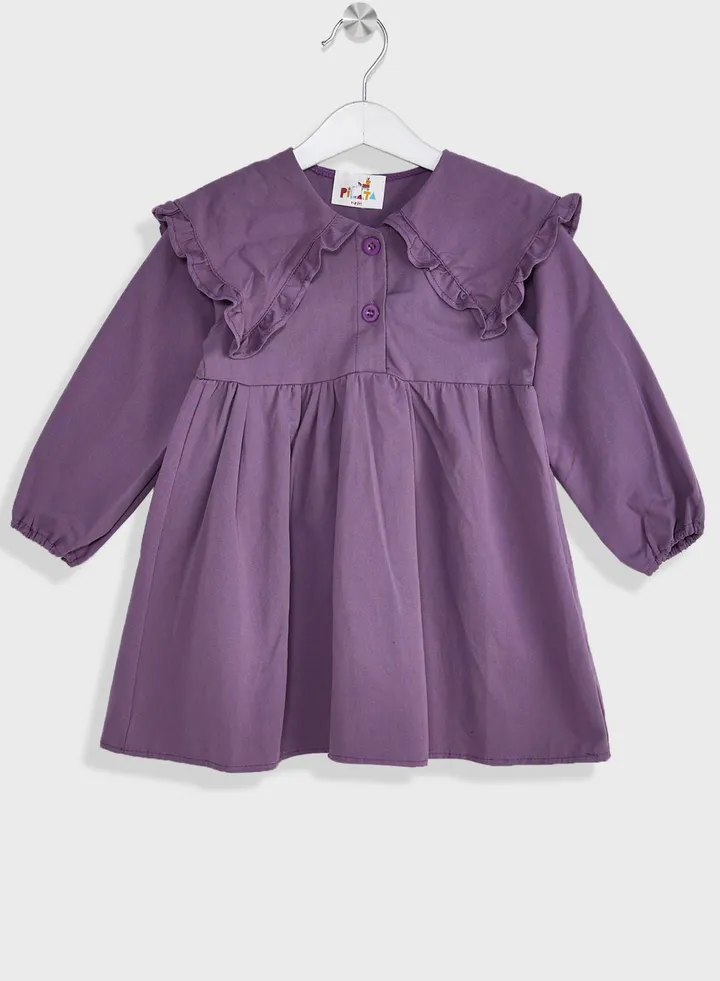 Girls Long Sleeve Babydoll Dress