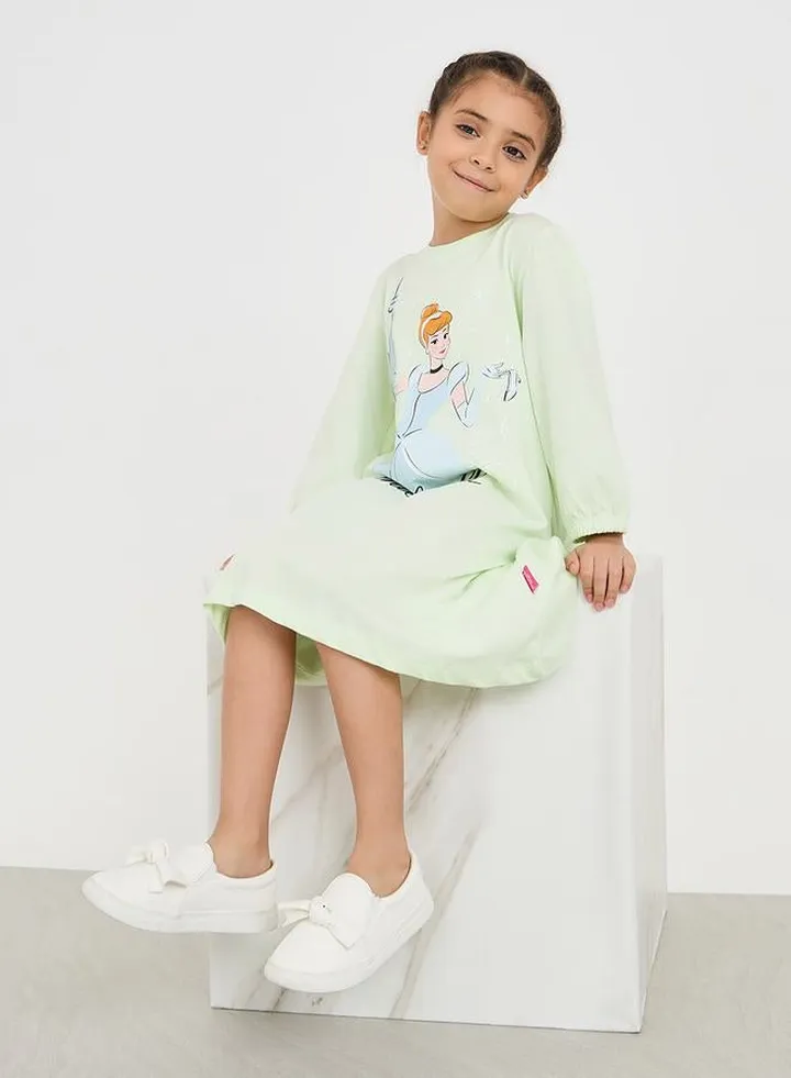 Cinderella Graphic Print Casual Dress