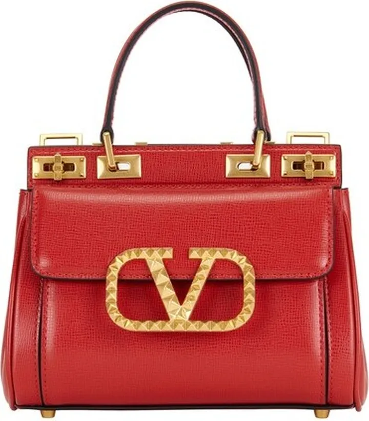 Medium Rockstud Alcove handbag in grainy calfskin