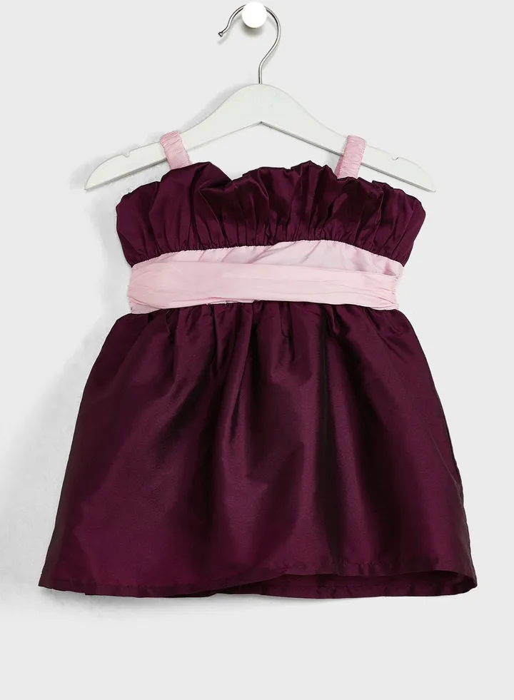 Girls Flared Party Wear Strap Dress