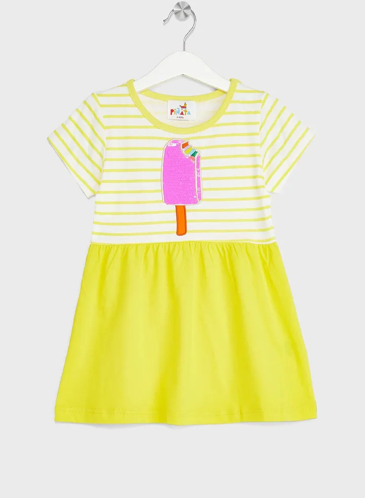 Girls Casual Printed Dress