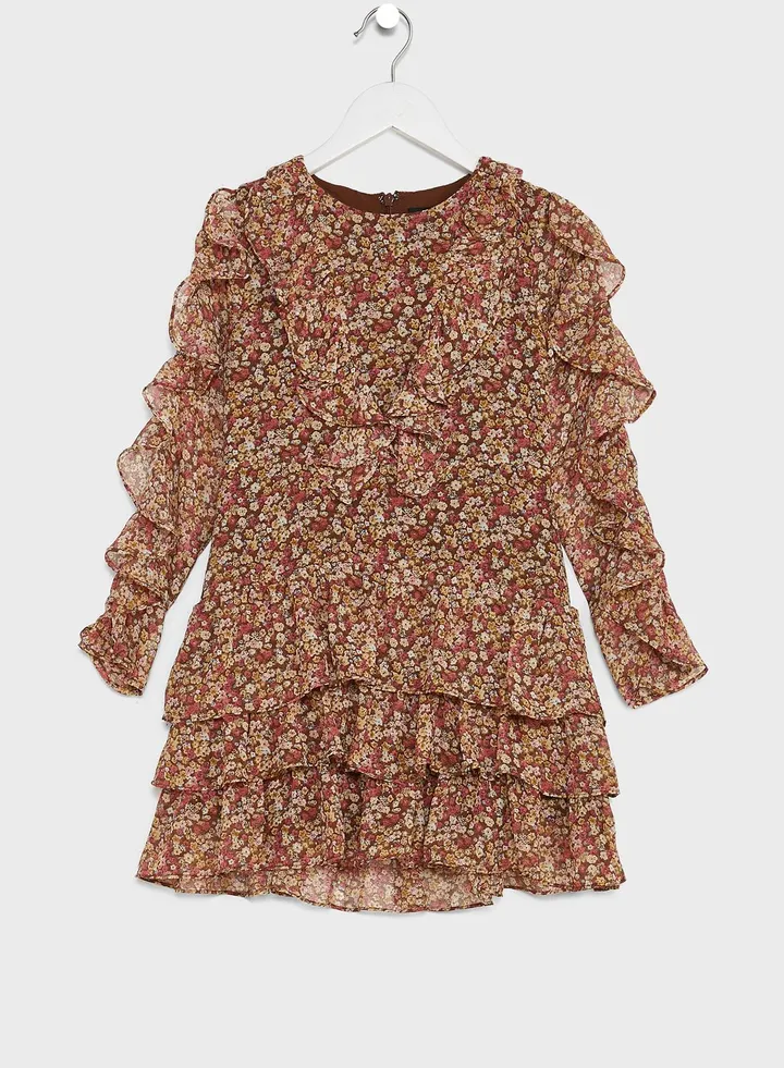 Kids Floral Ra Ra Dress