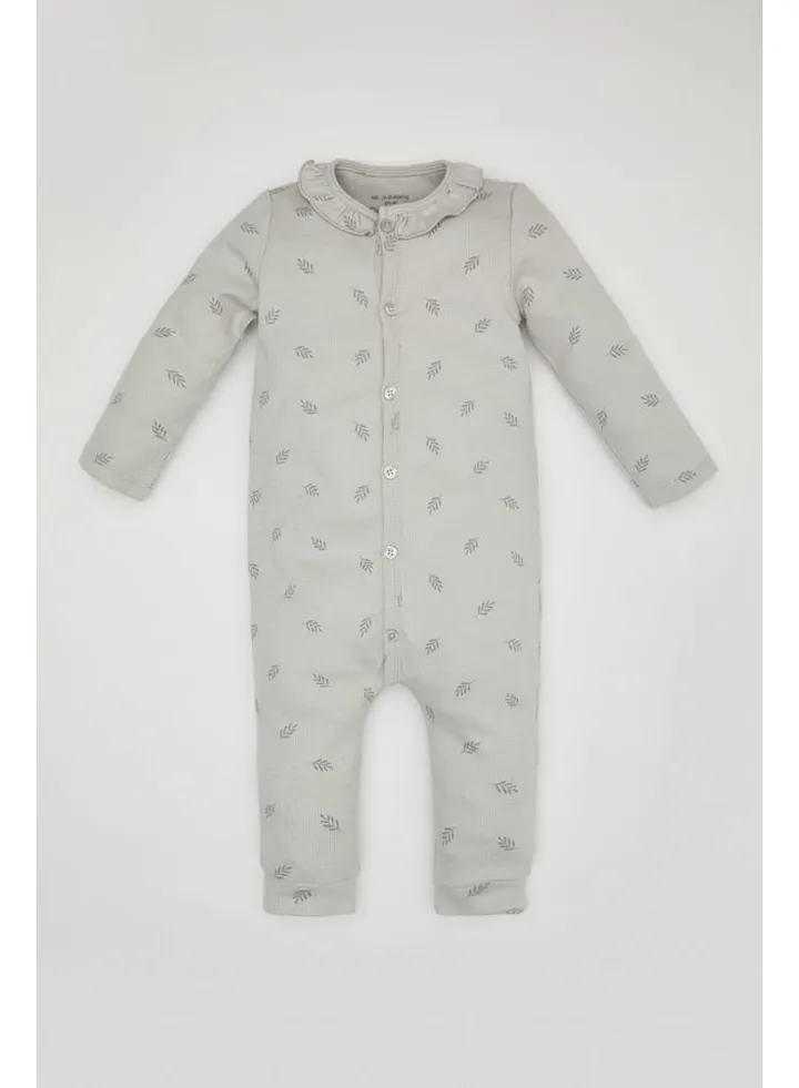 Babygirl New Born Regular Fit Bike Neck Knitted Overalls
